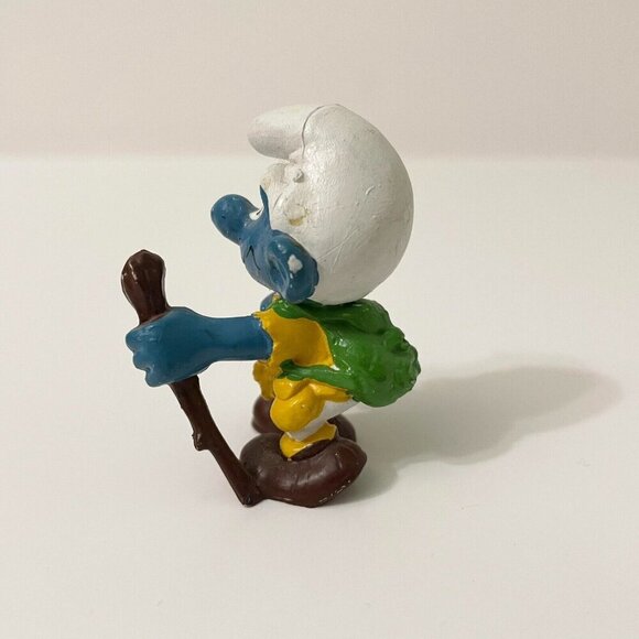 Smurfs Hiker Smurf Walking Stick Hiking Figure Schleich Peyo Damaged - Picture 3 of 16